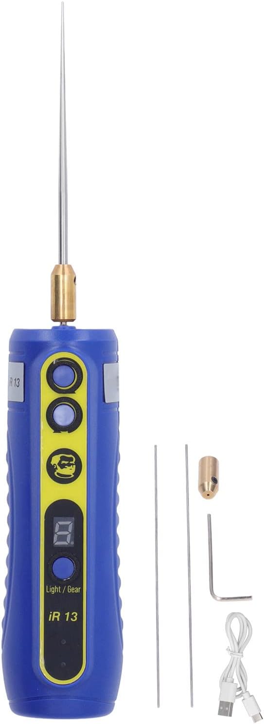 lyrlody Elektrisches Klebstoffentfernungsgerät, 4-stufig einstellbar mit CW/CCW-Motor und OLED-Displ