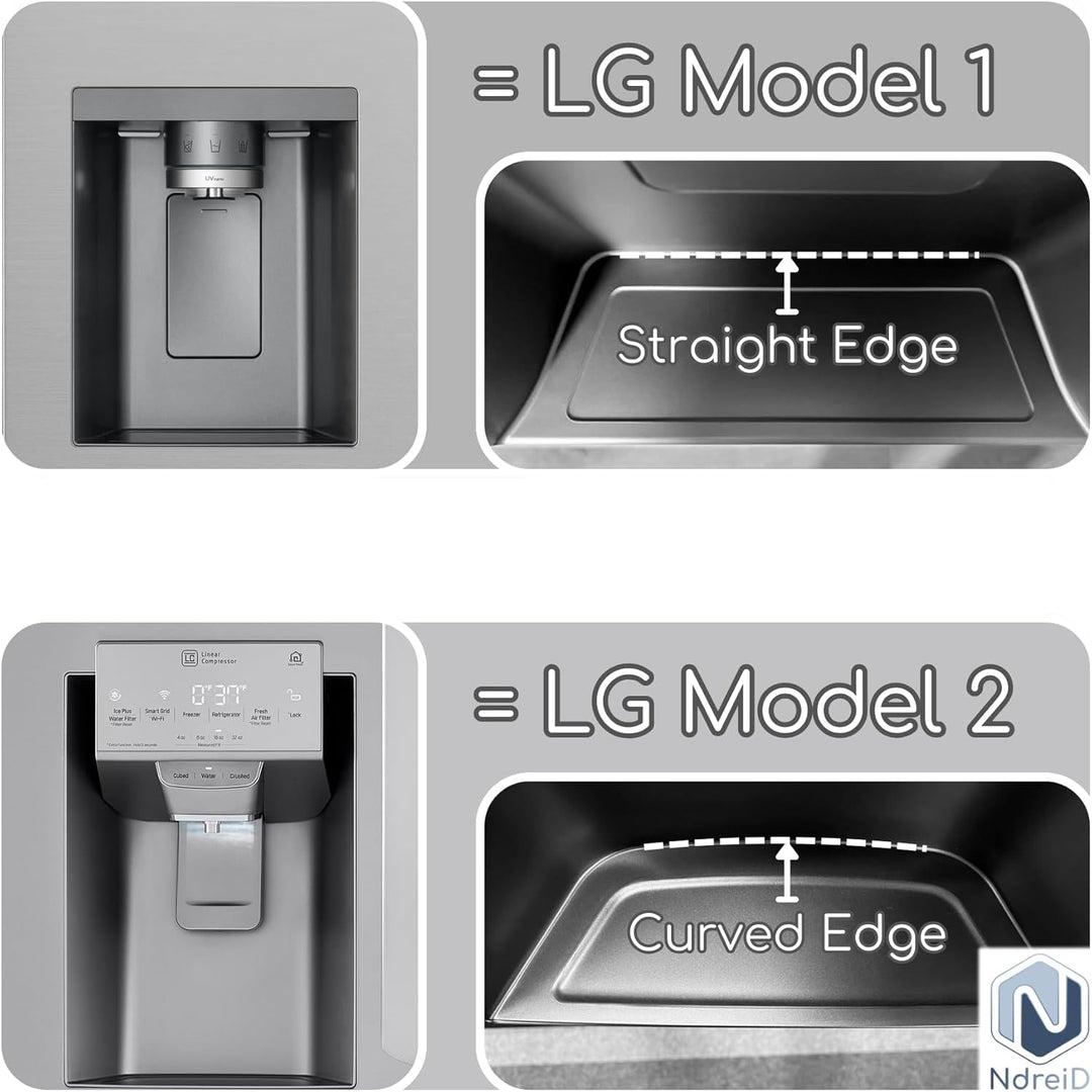 Kühlschrank Tropfschale für Eis- &amp; Wasserspender für LG | Premium passgenau | Magnetisch | MultiDoor