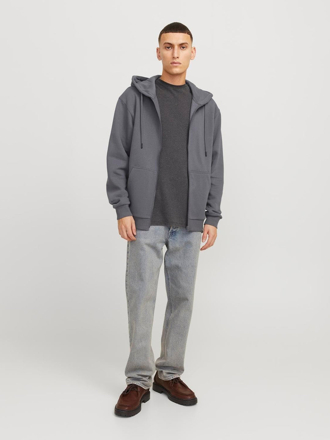 JACK &amp; JONES Herren Jjebradley Sweat Zip Hood Noos Sweatshirtjacke, Castlerock