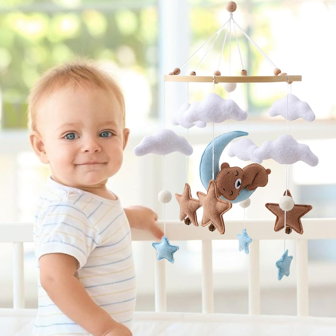 Stubenwagen-Spielzeug, babyfreundliche Ästhetik, 45 x 23 cm, Krippen-Mobile, Kinderzimmerdekoration,