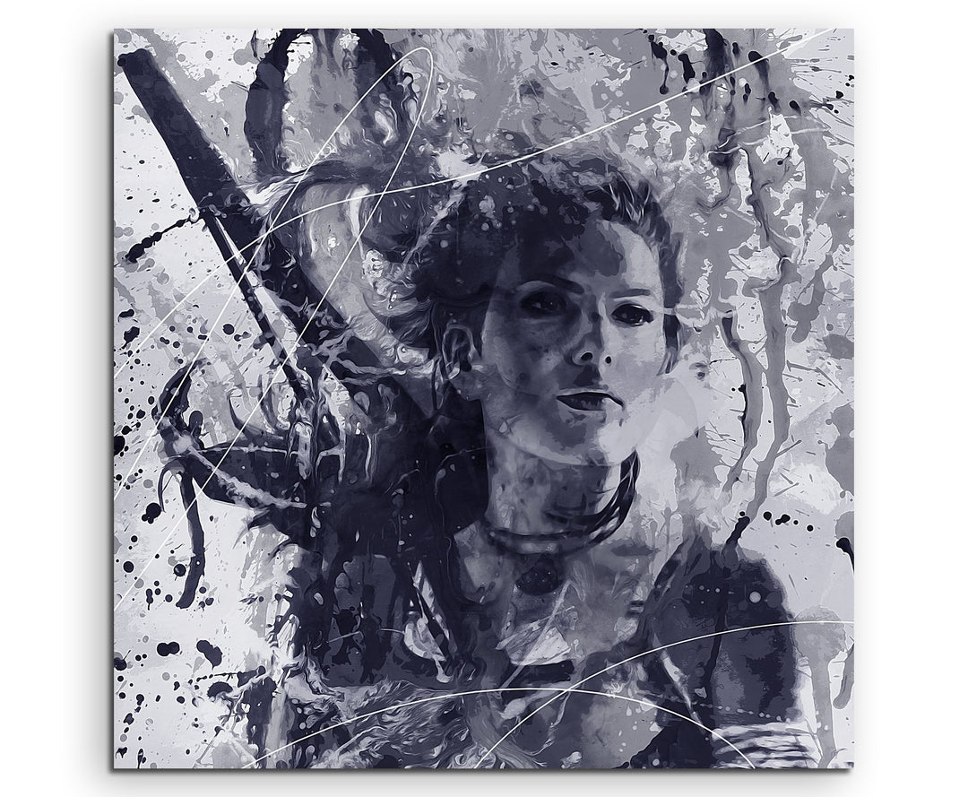 Rise of The Tomb Raider Art 60x60cm - Wandbild als Kunstbild Malerei Fotoleinwand fertig auf Keilrah