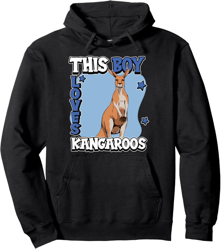 Jungen This Boy Loves Kangaroos Känguru Pullover Hoodie