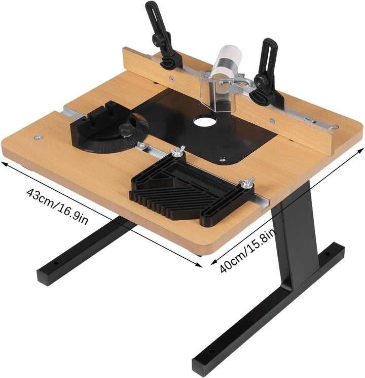 Router Tisch für Holzbearbeitung MDF Frästisch für DIY Möbelbau 43x40cm mit Staubabsaugung und hoher