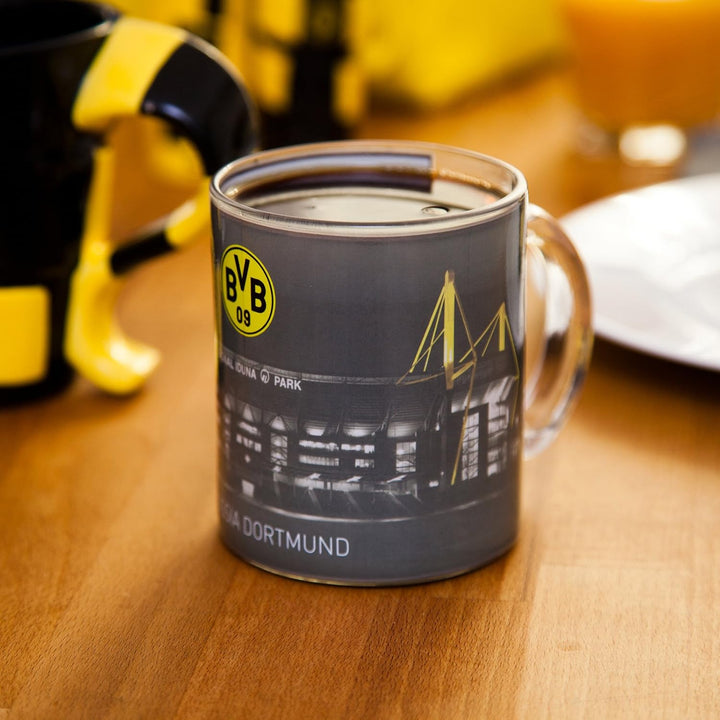 Borussia Dortmund BVB-Zauberglas, 1 Stück (1er Pack) &amp; BVB-Kugelschreiber (3er-Set) Bundle mit BVB-K