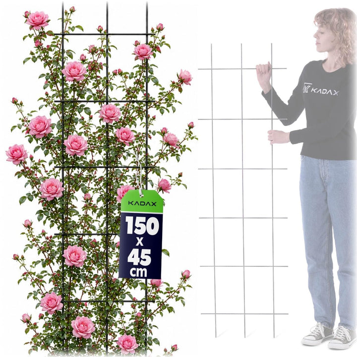 KADAX Rankgitter, Gitterspalier für Garten, Pflanzen, Balkon, Terrasse, Metall Spalier, Rankhilfe, K