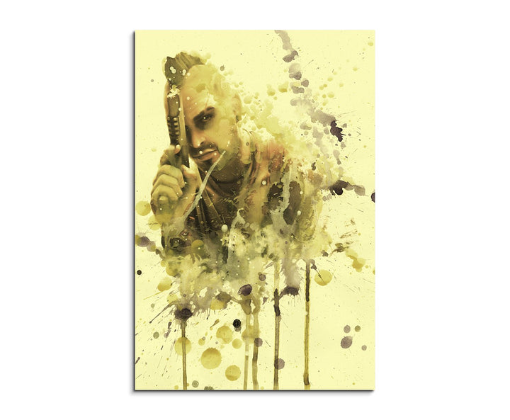 Far_Cry_90x60cm Splash Art Paul Sinus Aquarell, Gemälde, Kunstbild auf Leinwand
