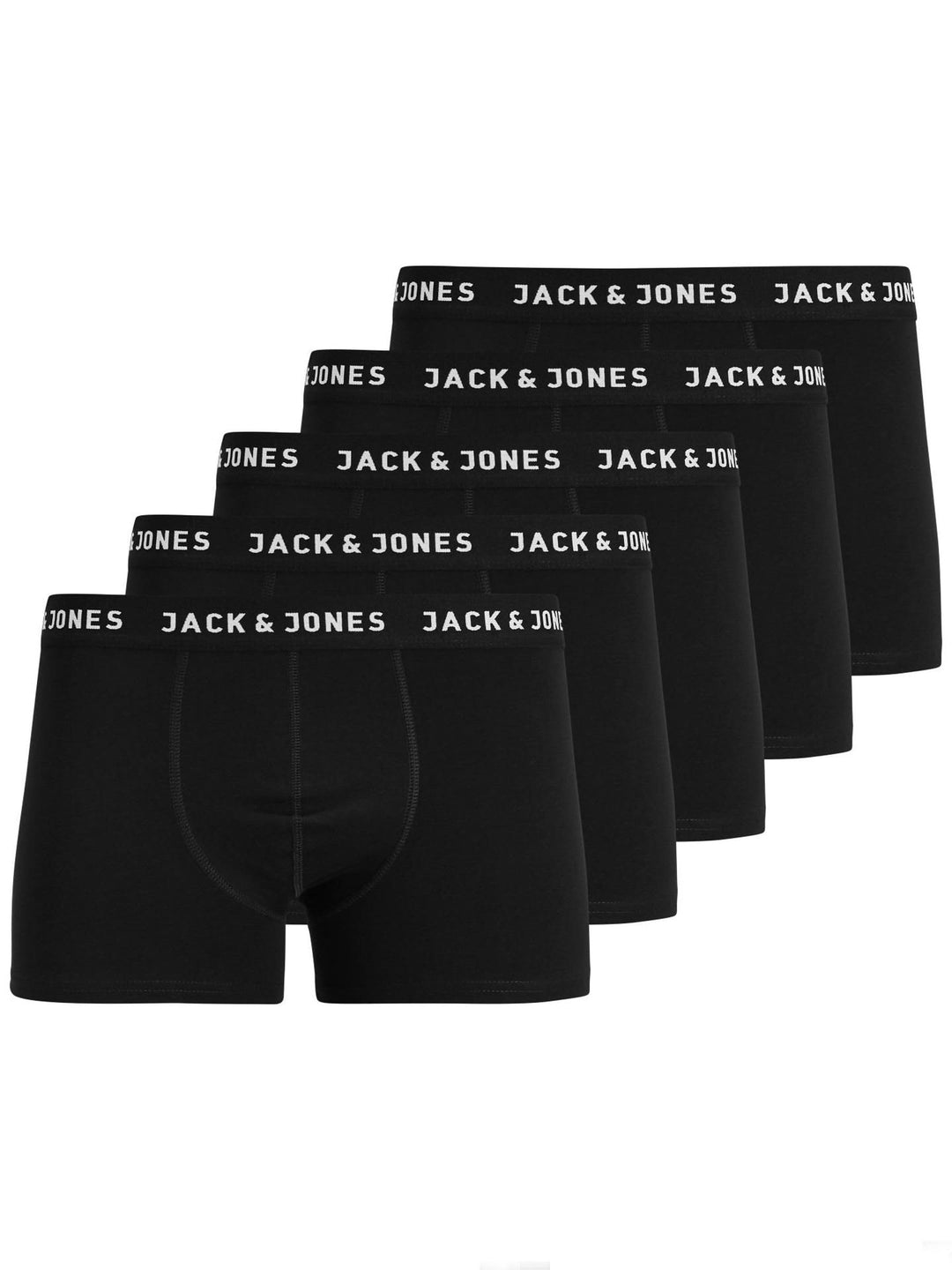 JACK &amp; JONES Male Trunks 5er-Pack Herrenunterwäsche in Grösse XS–XXL S Schwarz, S Schwarz