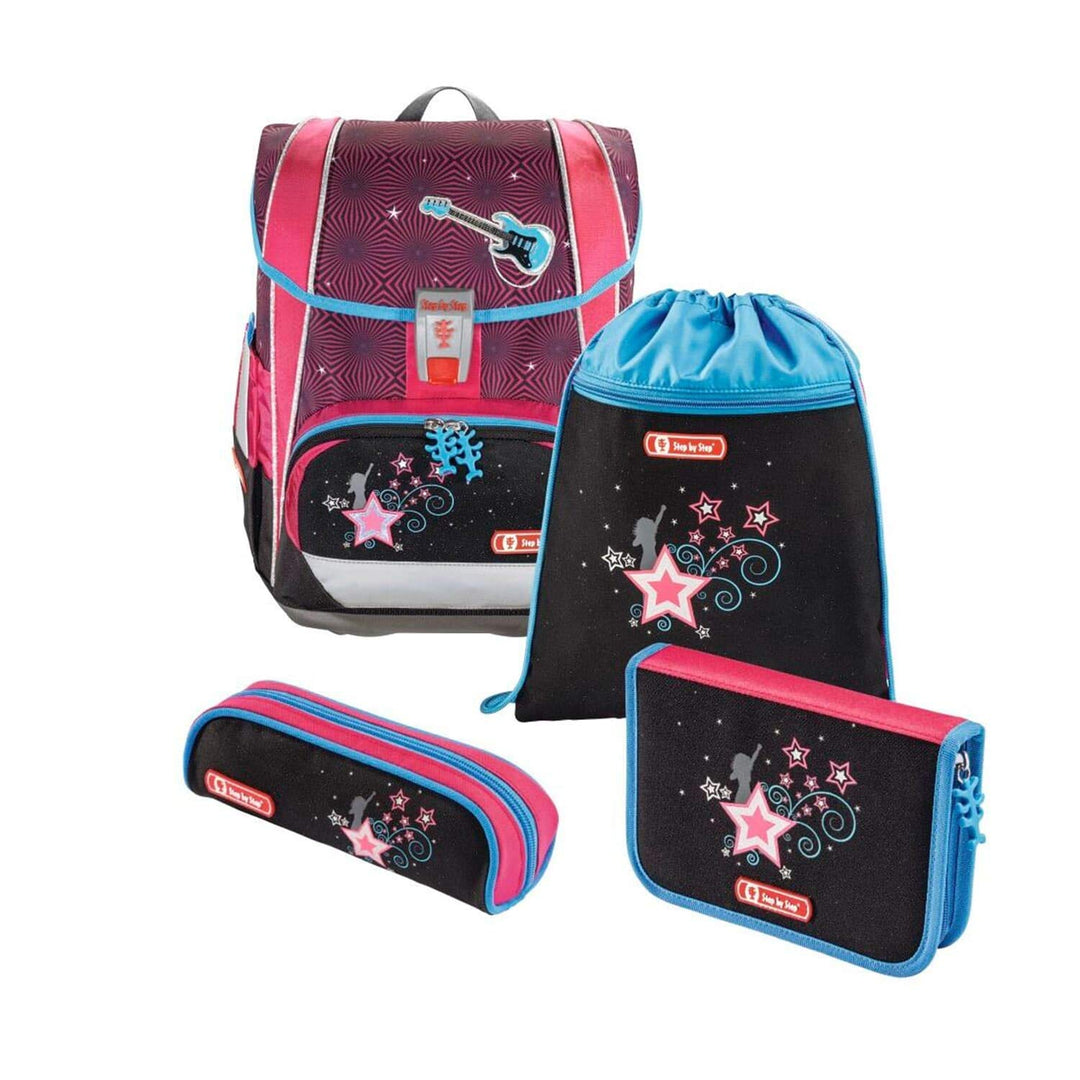 Step by Step Light 2 Schulranzen-Set 4tlg. Pink-schwarz, Pink-schwarz