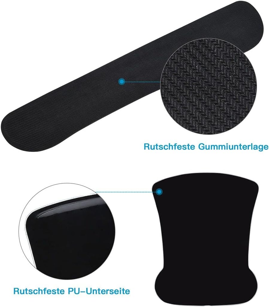 AOKSUNOVA Ergonomisch Mauspad mit Gelkissen Mouse pad & Tastatur Handgelenkstütze Handgelenkauflage