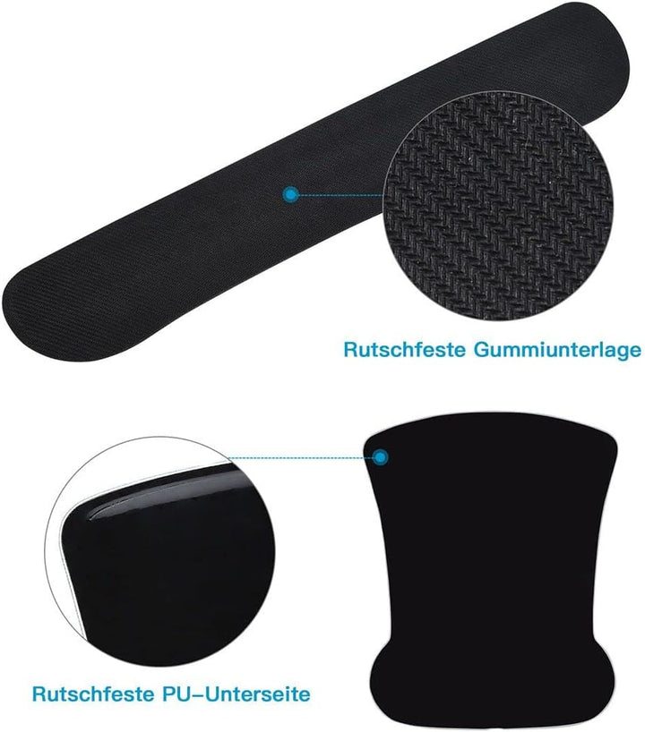 AOKSUNOVA Ergonomisch Mauspad mit Gelkissen Mouse pad & Tastatur Handgelenkstütze Handgelenkauflage