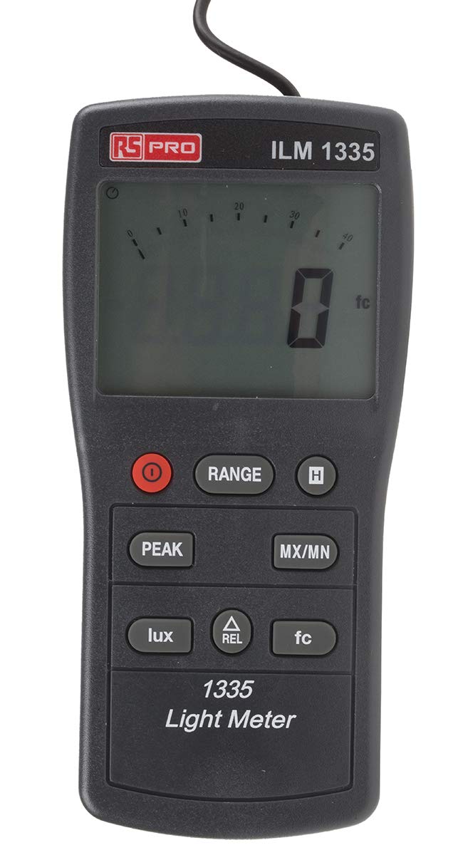 RS PRO ILM1335 Luxmeter mit Photodiode, 0,01 lx, ±3% v. Mw. ±0,5% F.S