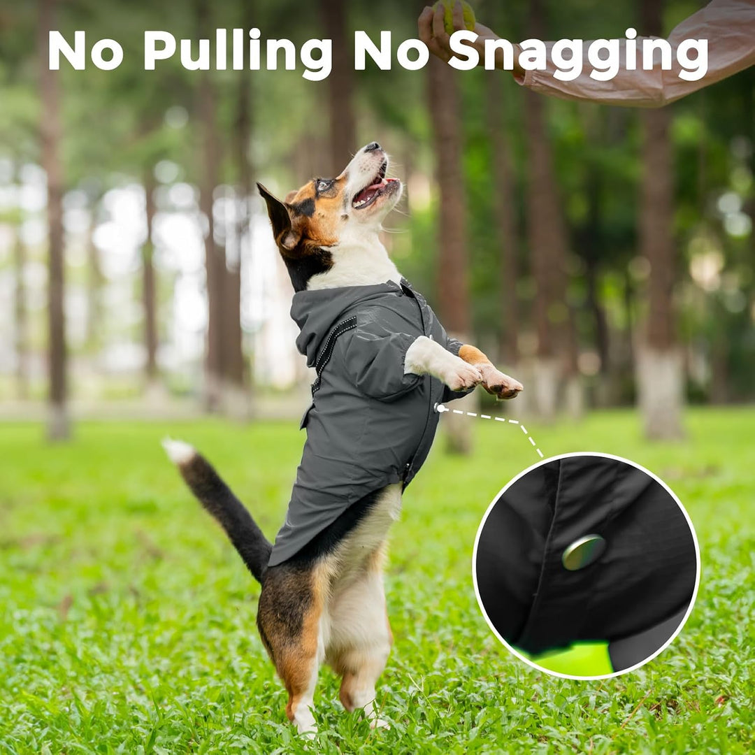 JoyDaog Regenmantel für extra kleine Hunde mit Kapuze, wasserdichte Outdoor-Regenjacke für Hunde, We