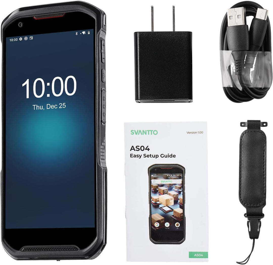 SVANTTO Android 13 Barcode Scanner,1D/2D/QR Scan Engine, 6+64 GB, IP66,5200mAh grosse Batterie, 5.5"