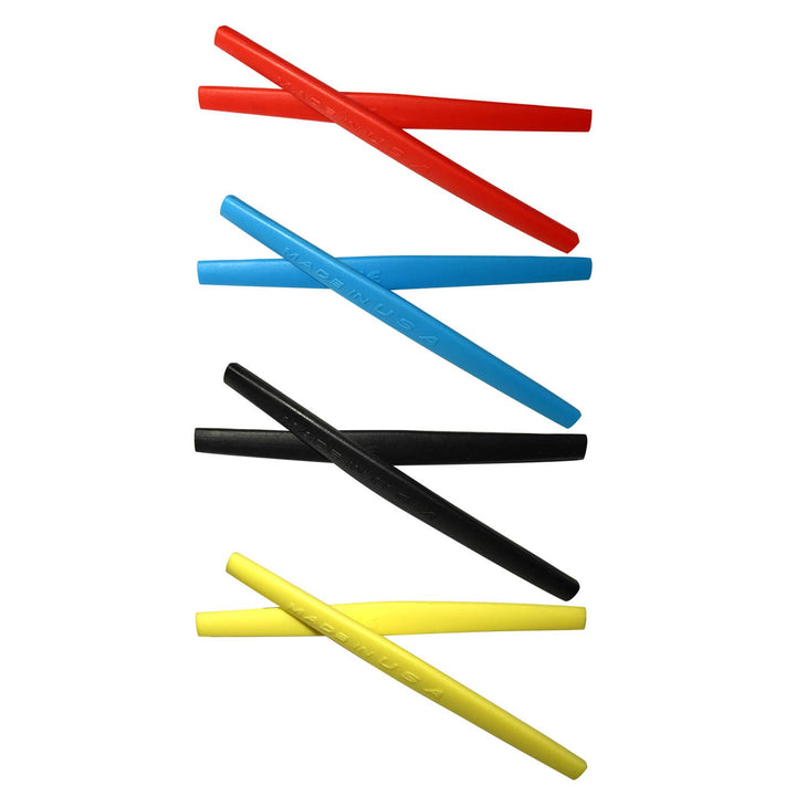 HKUCO Replacement Silicone Leg Set For Oakley Square Wire 2.0 Ear socks Rubber Kit Red/Blue/Black/Ye