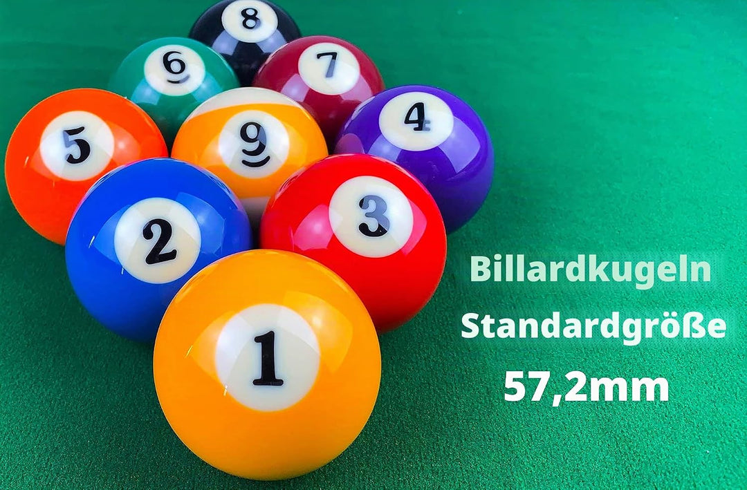 Professionelle Billardkugel-Box, Standardgrösse, komplettes Set mit amerikanischen Billardkugeln 16