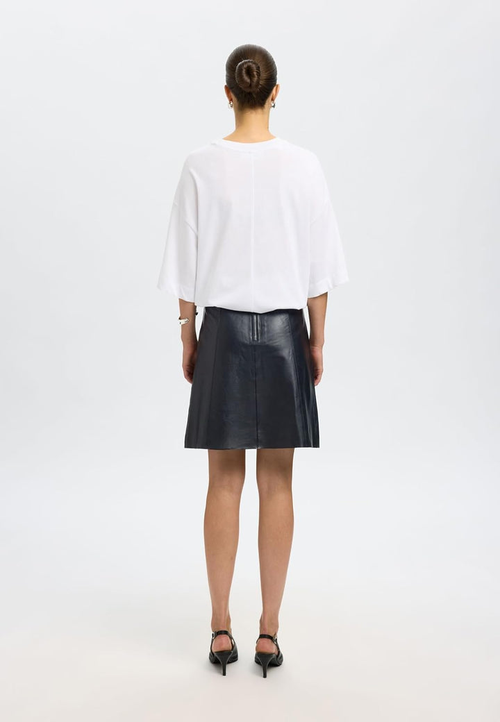 Selected Femme Female Lederrock Mini 42 Schwarz, 42 Schwarz