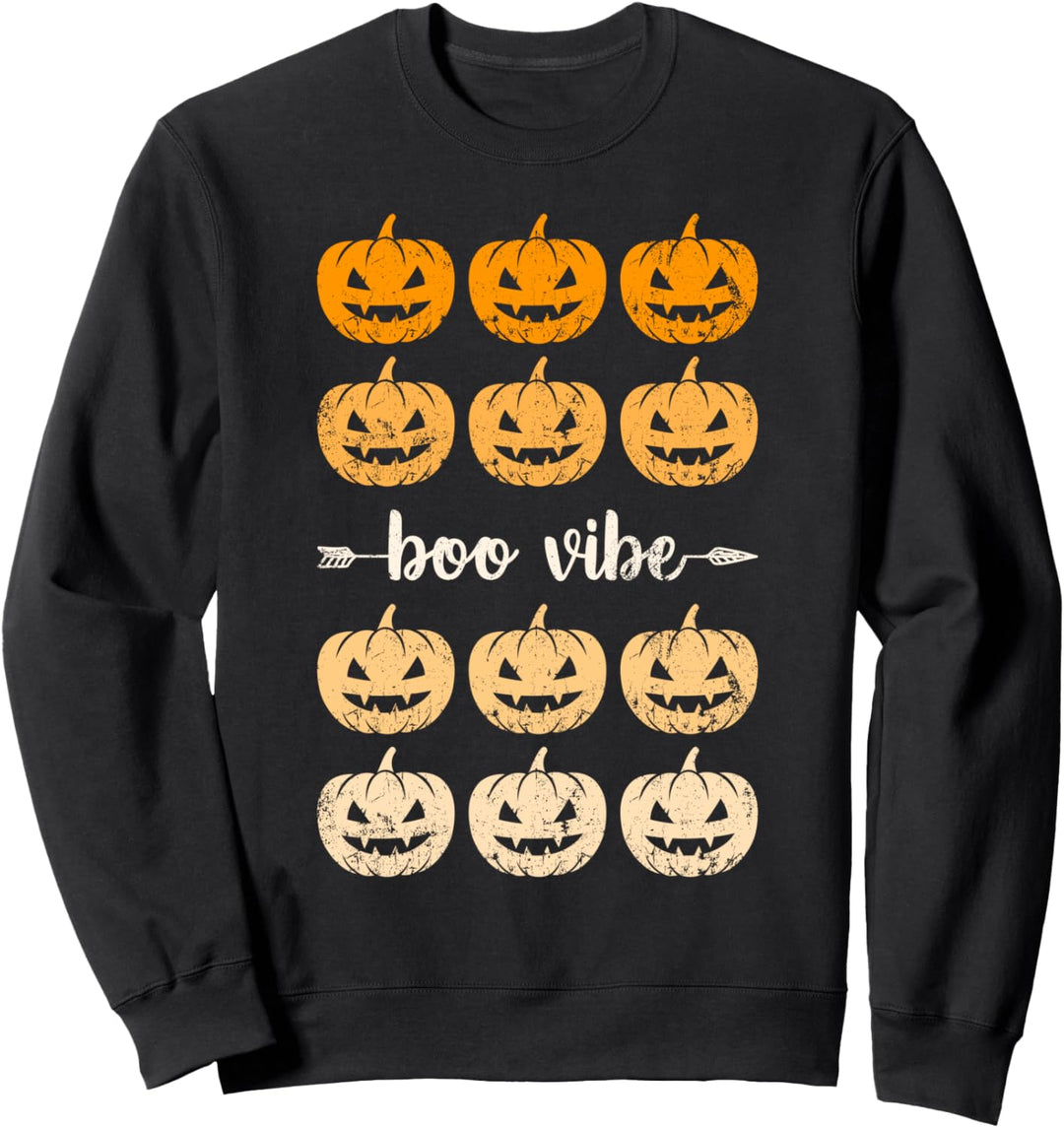 Boo Vibe, Halloween-Kürbisse, orange Sweatshirt