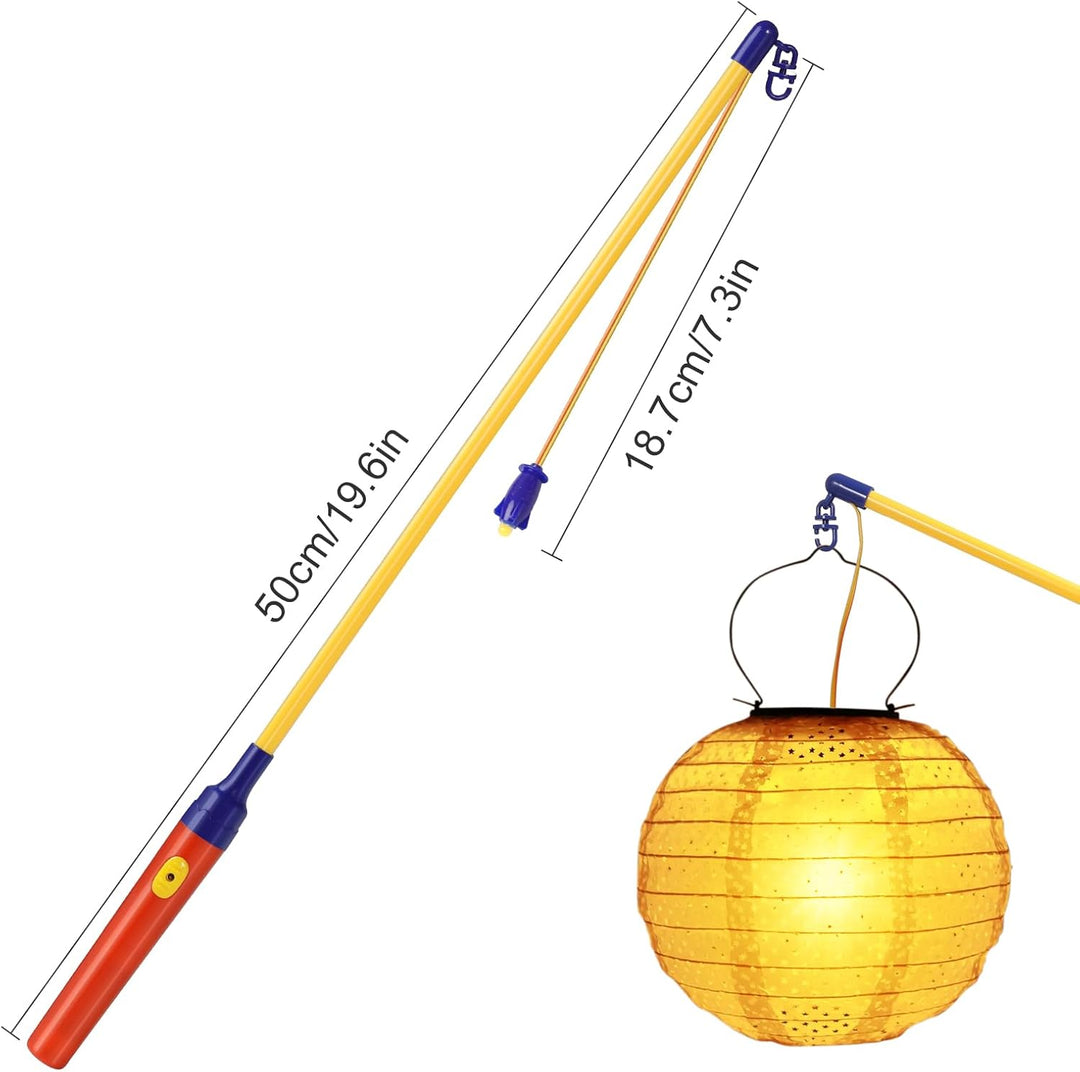 REDTRON 4er LED Laternenstab Elektrisch 50cm für St Martin, Sankt Martin Laterne Kinder Elektrischer
