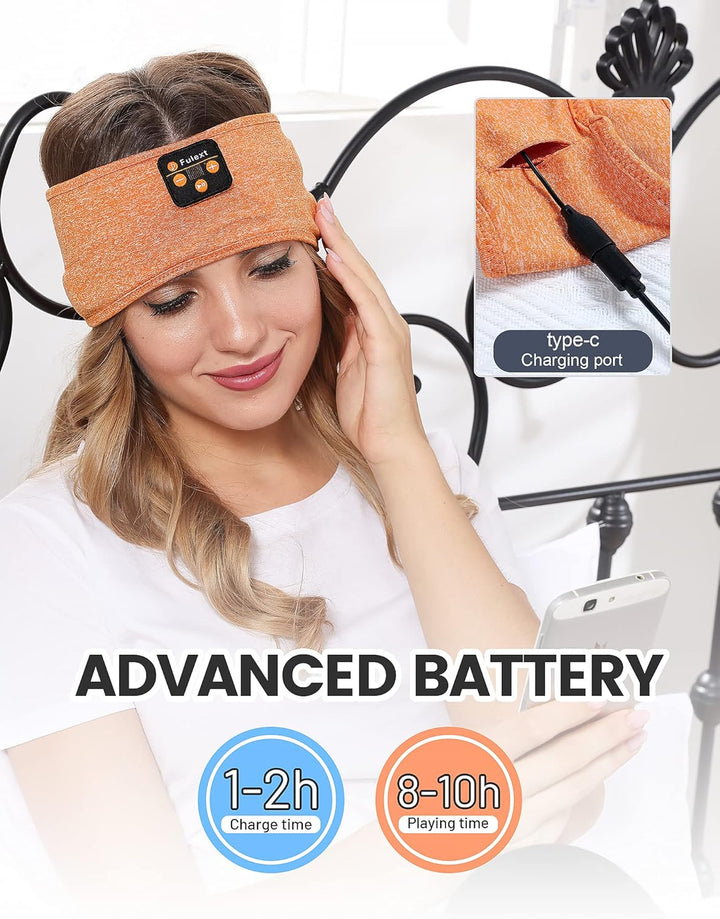 Schlafkopfhörer Bluetooth-Stirnband, Upgrage Soft Sleeping Wireless Music Sport Headbands, Long Time