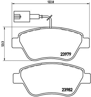 Brembo P23140 Vordere Bremsbeläge, Anzahl 4