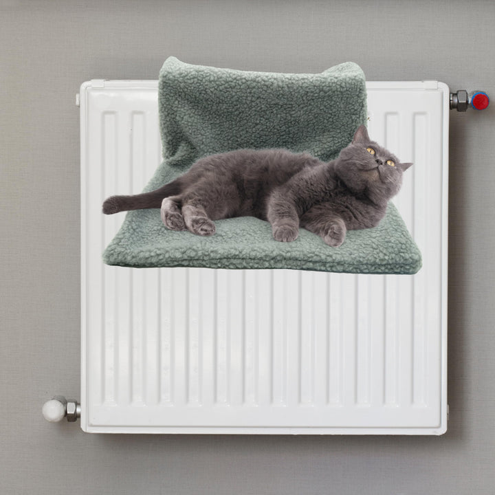 Hängematte Heizung Fenster - Fleecebett Katze - Grau