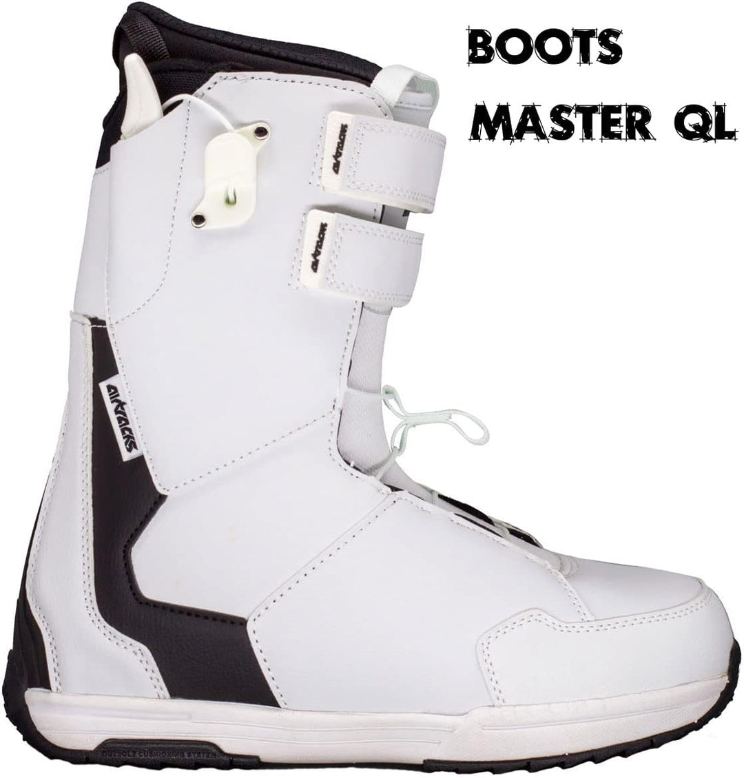 Airtracks Damen Snowboard-Set Polygonal Hybrid Rocker + Bindung Master W Fastec + Boots + Sb Bag 138