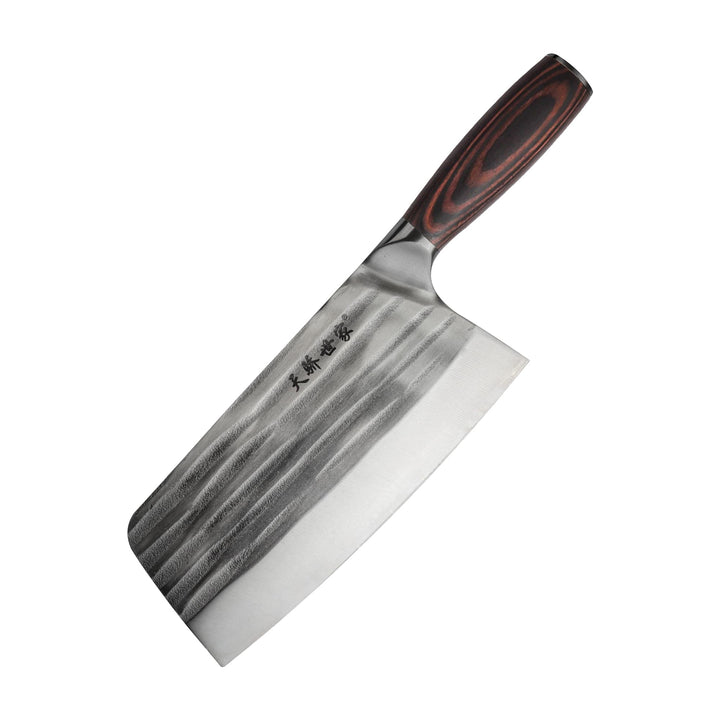 TJ POP Hackmesser Chinesisches Kochmesser Professionelles 18.8cm, Scharfer Fleischerbeil, 50CR15 Sta