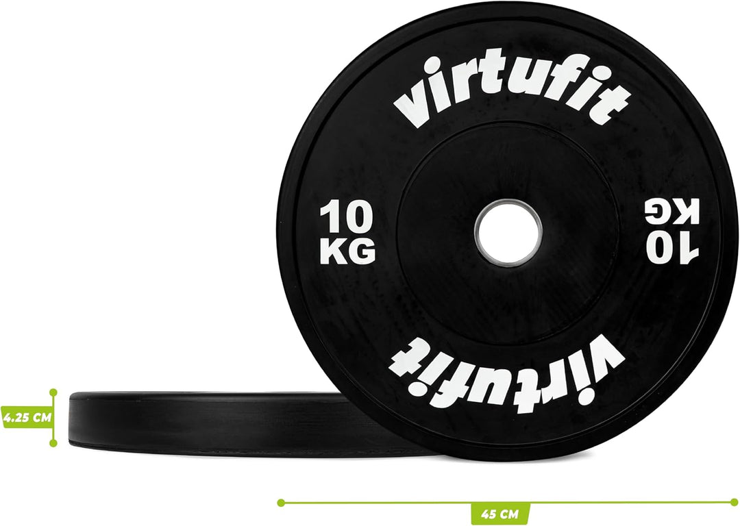 VirtuFit Hi-Temp Bumper Plate - Olympische Gummihantelscheibe - 50 mm 5 kg bis 25 kg 15 Kilogramm, 1
