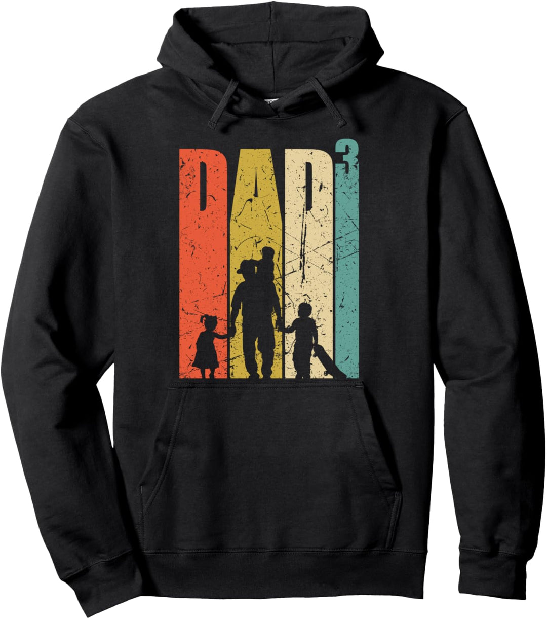 Dad hoch 3 Vater dreifacher Papa Skater Geschenk Geburtstag Pullover Hoodie