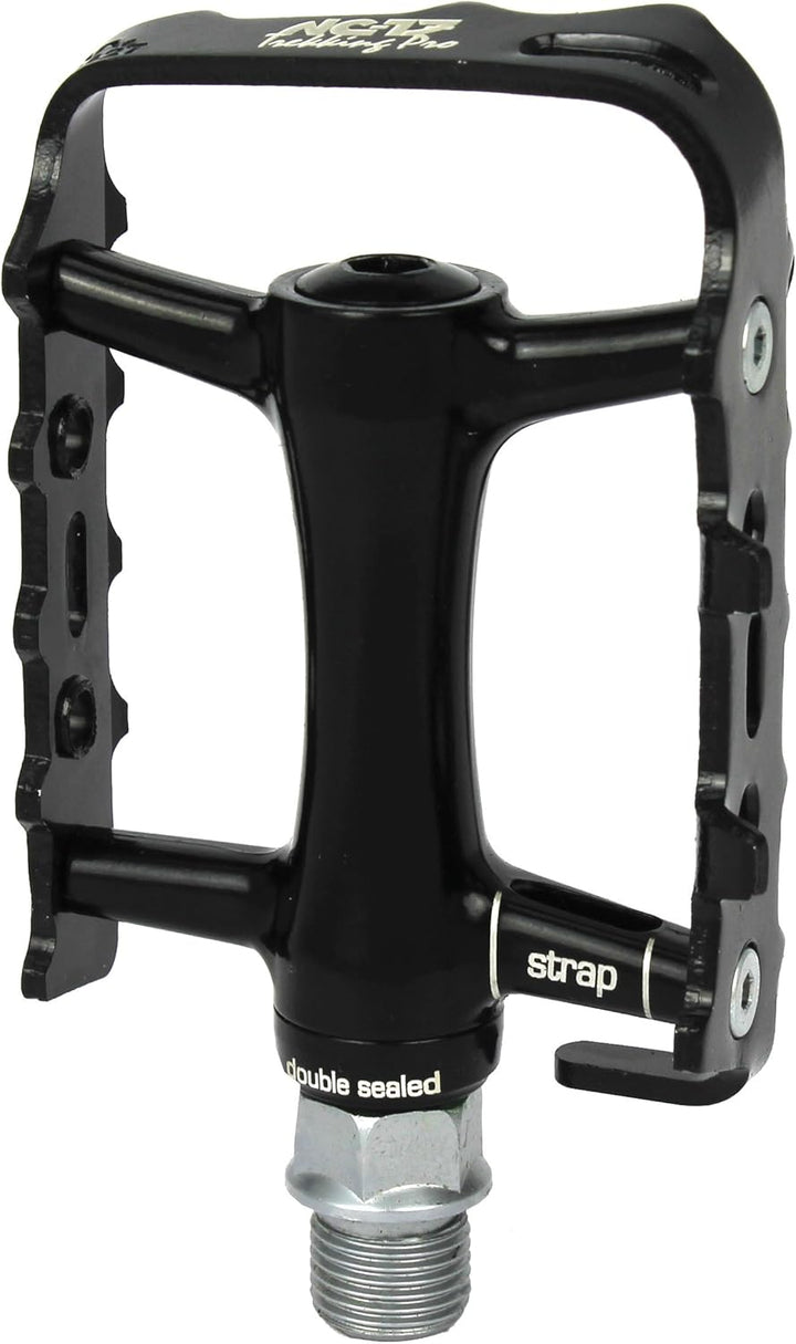 NC-17 Trekking Pro Pedale - Aluminium MTB Mountainbike Pedal Mit Reflektoren, Kugellager + Cr-Mo Ach