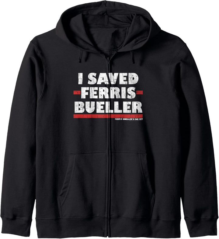 Ferris Bueller I Saved Black Typography Kapuzenjacke