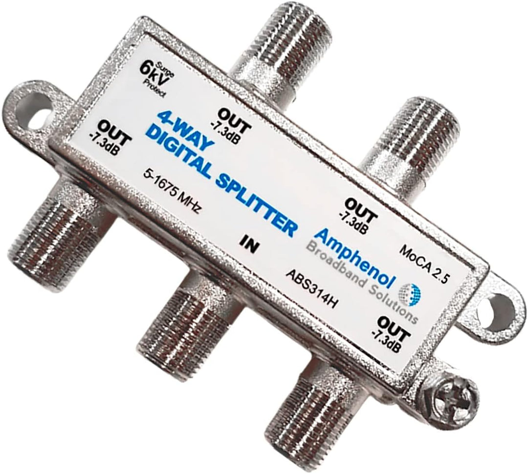 Amphenol 4-fach Digital Splitter MoCA 2.0 ABS314H 4 Way, 4 Way