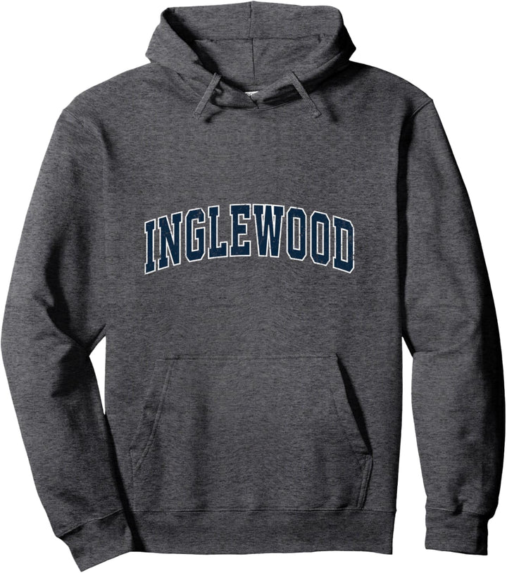 Inglewood California CA Vintage Sports Design Navy Pullover Hoodie