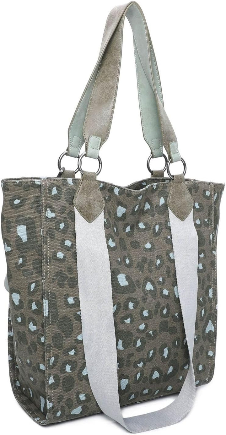 Fritzi aus Preussen Damen Izzy02 Canvas Shopper Leo Jungle, Leo Jungle
