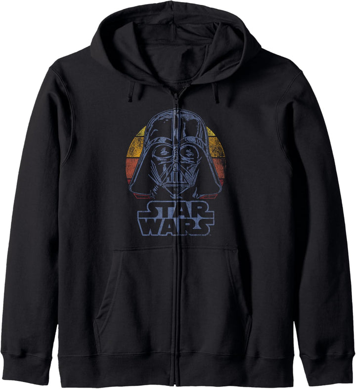 Star Wars Darth Vader Retro Line Face Portrait Kapuzenjacke