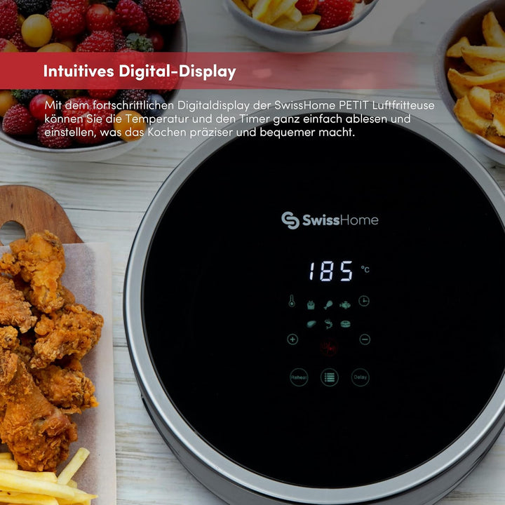 Z SwissHome PETIT - Heissluftfritteuse 2.5L 1200W - Digitales Display - Einstellbare Temperatur 80-2