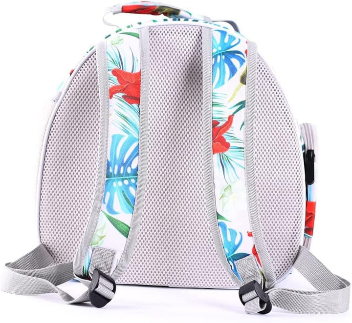 ORIZZP Vogeltrage-Rucksack mit Seilsitzstange, tragbarer Vogel-Reise-Rucksack (mehrfarbig, Vogelträg