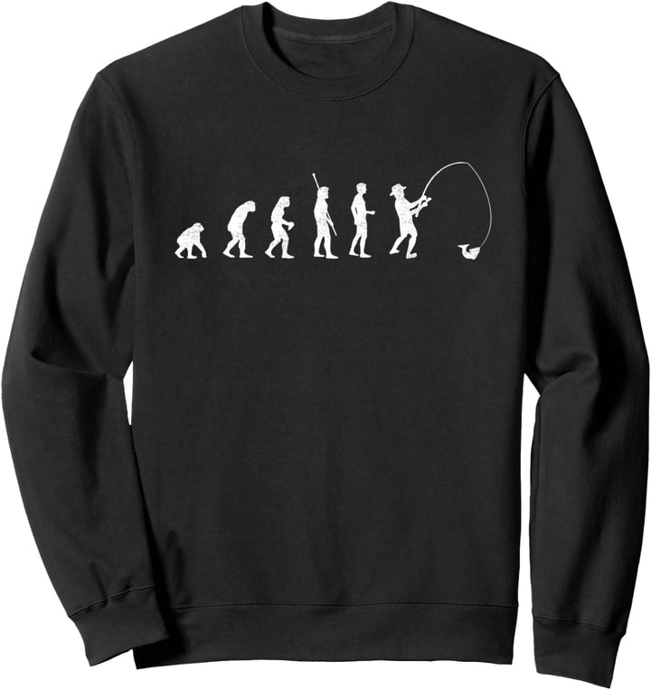 Evolution Angler Entwicklung Angler Angeln Fischer Geschenk Sweatshirt