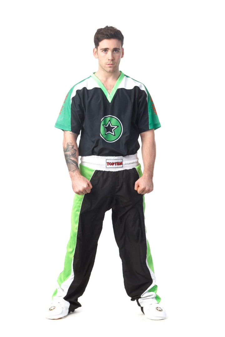 TopTen Kickboxuniform „Star“ Schwarz - Gruen XL, Schwarz - Gruen XL