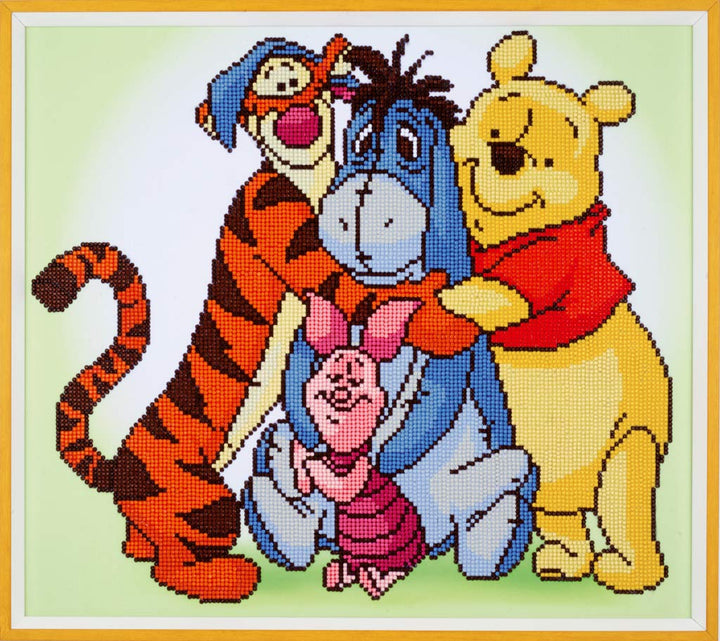 Vervaco 5413480782758 Disney Winnie &amp; Freunde Diamanten Malerei, Acrylic, mehrfarbig, ca. 47 x 42 cm