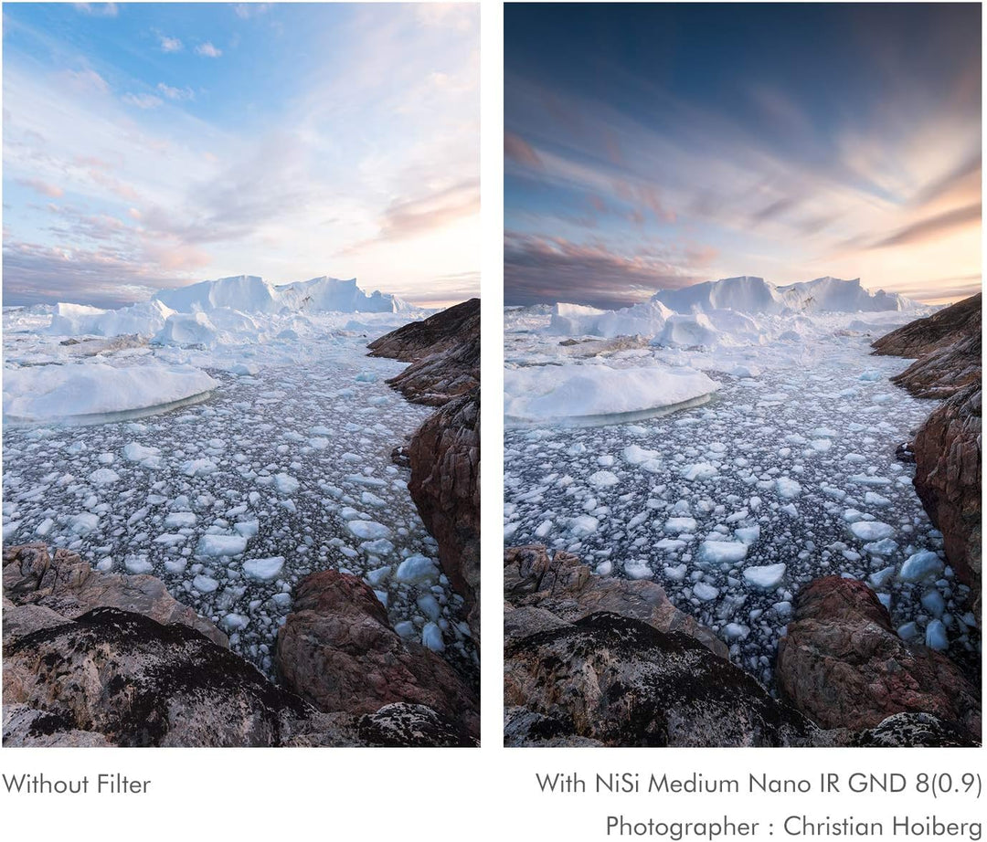 NiSi Graduated ND Filter 75x100mm Medium GND8 (0.9 / 3stop) Medium Grad-ND Medium GND8, Medium Grad-
