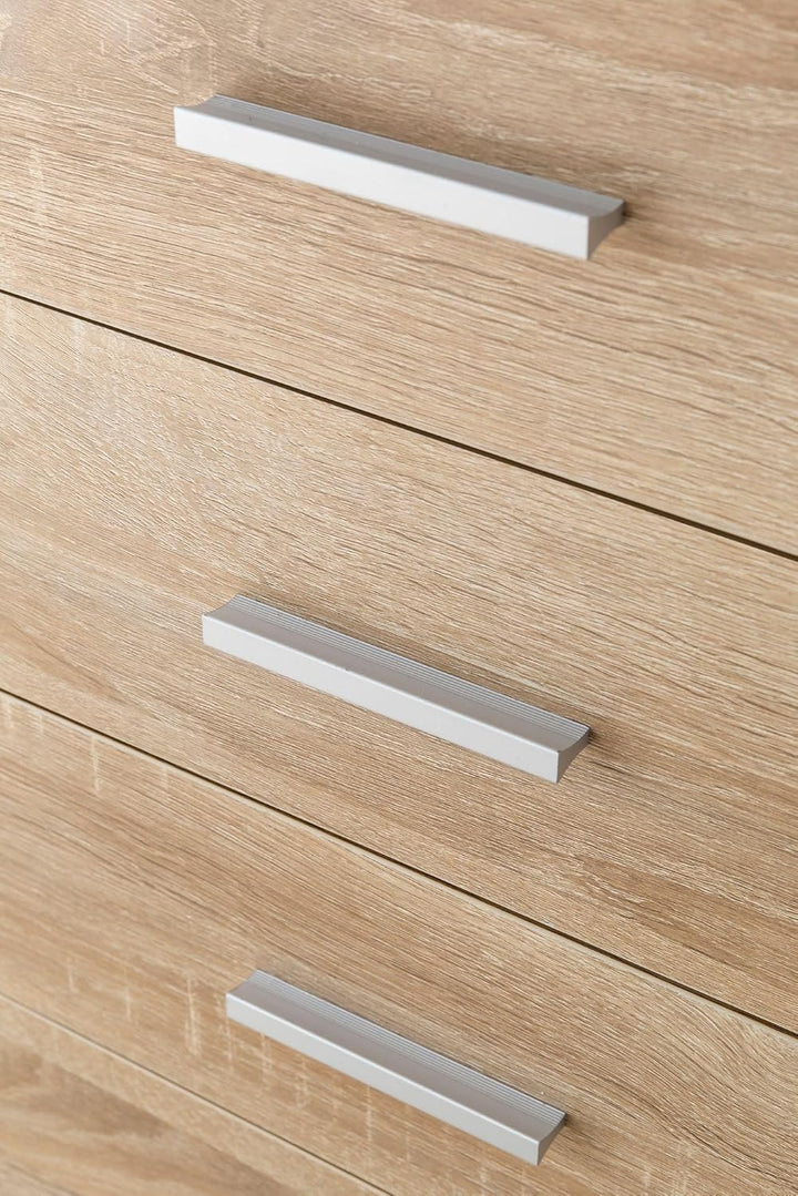 KADIMA DESIGN Rollcontainer WL5.749 40x70,5x33cm Sonoma | Schreibtisch-Container Rollschrank 4 Schub