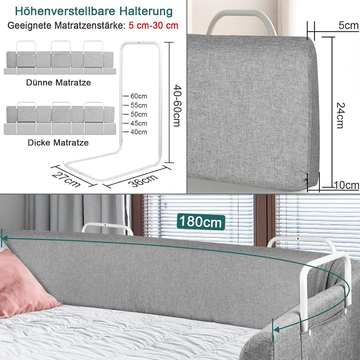 YARDIN Bettgitter Kinderbettgitter Bettschutzgitter Schutzgitter Bett Rausfallschutz Bett Bed Rail B
