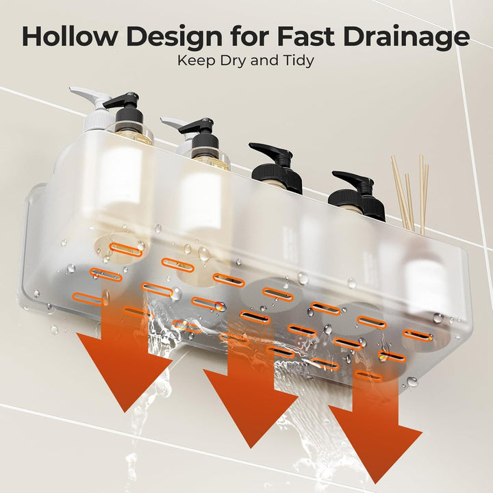 Orimade Duschablage ohne Bohren-Duschregal 5 Stück,Shampoo Halterung für Dusche Grosse Kapazität,Bad