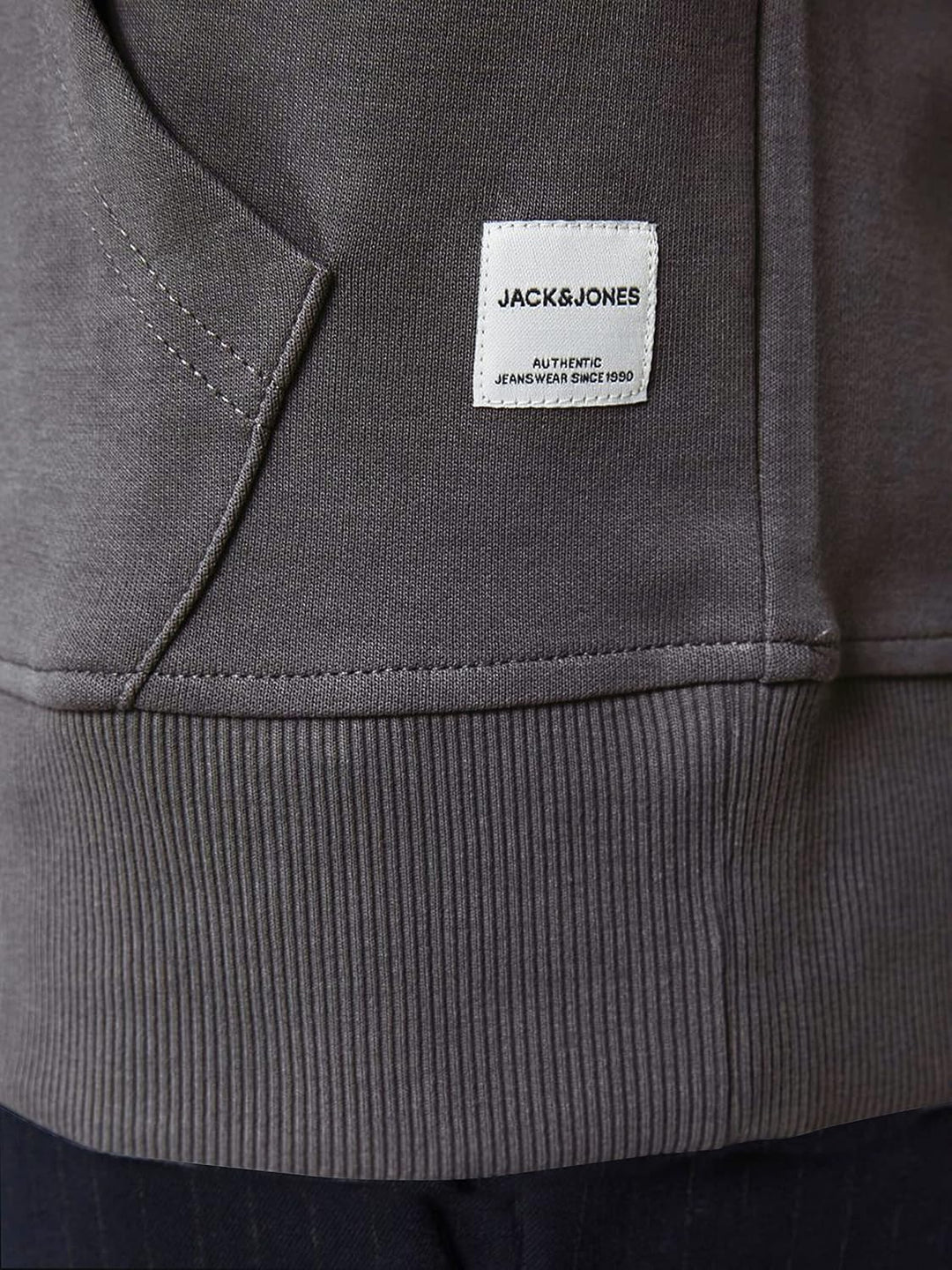JACK &amp; JONES Male Kapuzenpullover Einfarbig Kapuzenpullover XS Asphalt, XS Asphalt