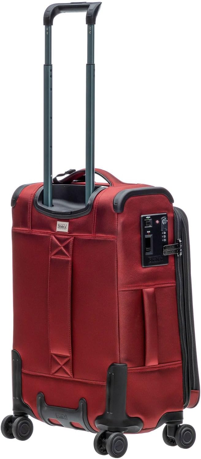 Stratic Bay Koffer Weichschale Reisekoffer Trolley Rollkoffer Handgepäck, TSA Kofferschloss, 4 Rolle