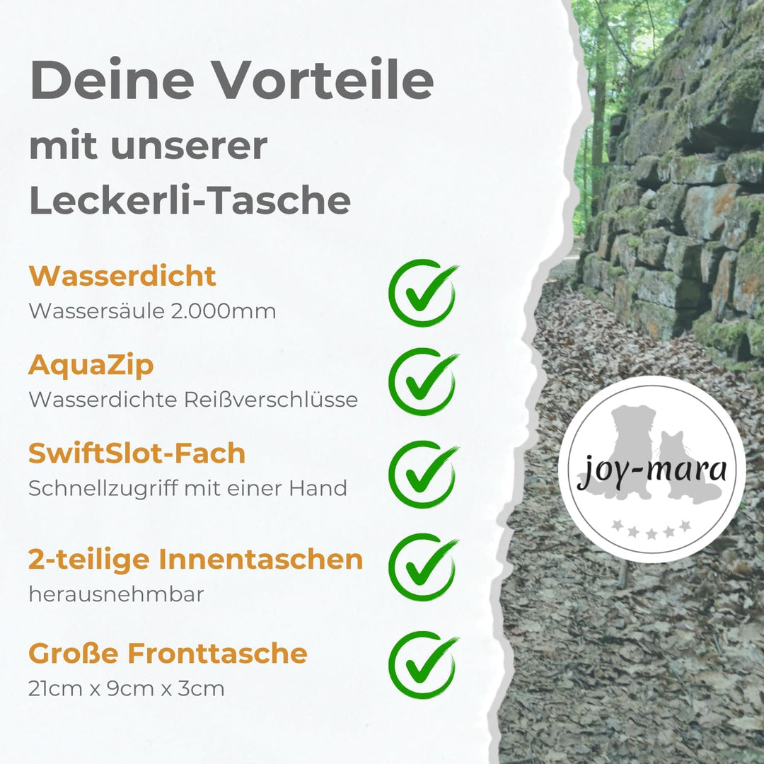 Leckerlitasche für Hunde - wasserdichte Hunde Leckerlitasche &amp; Bauchtasche Hundetraining, Gassi Tasc