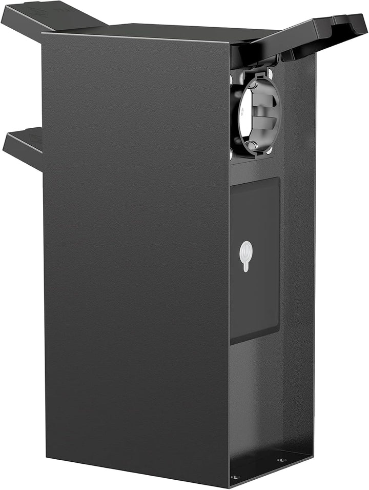 ledscom.de Garten-Steckdosensäule POMI mit Erdspiess und 2m Kabel für aussen, IP44, Smart Home, WLAN