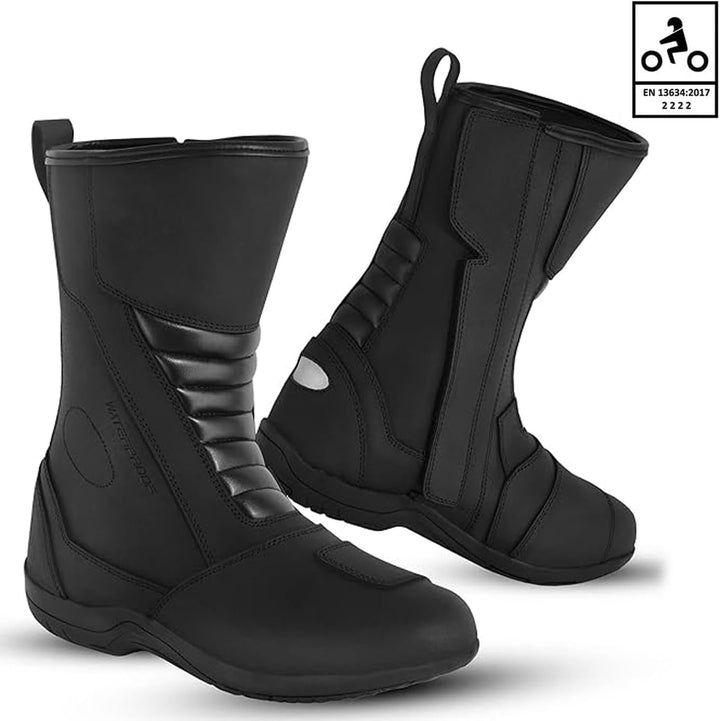 Motorradschuhe für Herren, verstärkte Strassenschuhe, Stossdämpfung, rutschfeste Sohle, wasserdichte