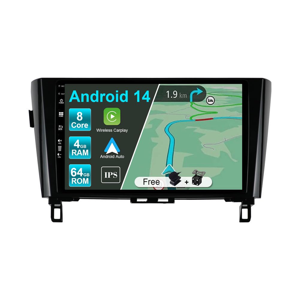 JOYX Android 12 Autoradio Passt für Nissan X-Trail Qashqai j11 Rouge (2014-2018) - 4G+64G - Eingebau